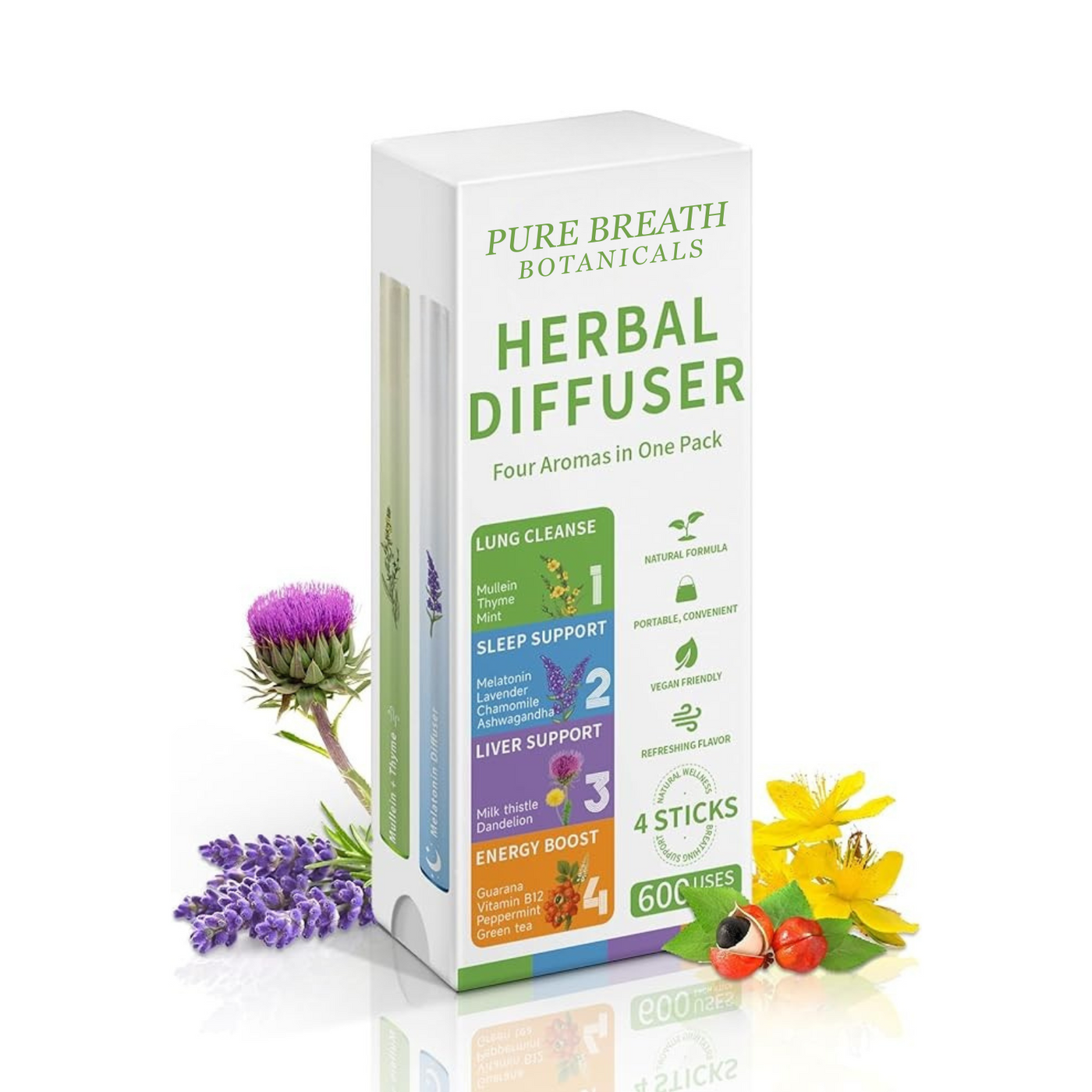 4-in-1 Wellness Herbal Diffuser Bundle